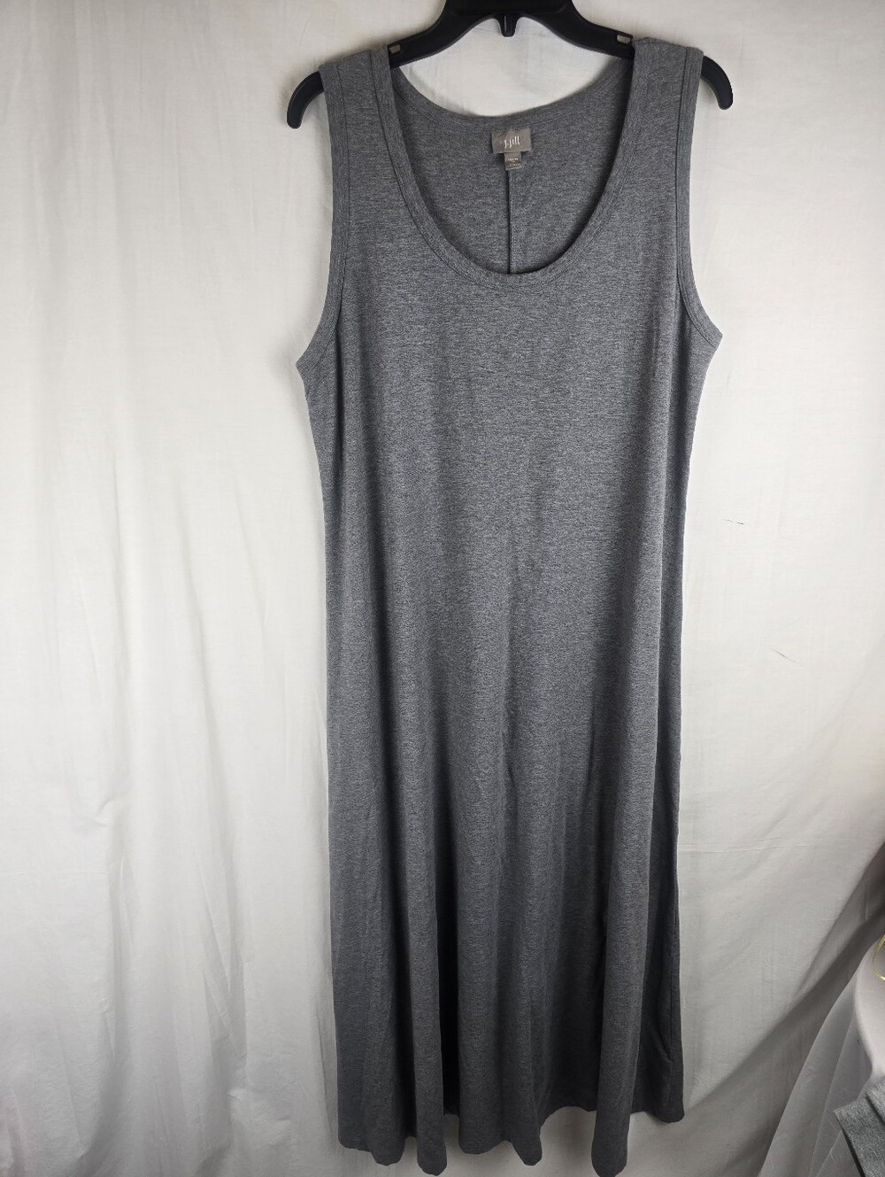 J. Jill Sleeveless Heather Gray Maxi Dress Sz XL